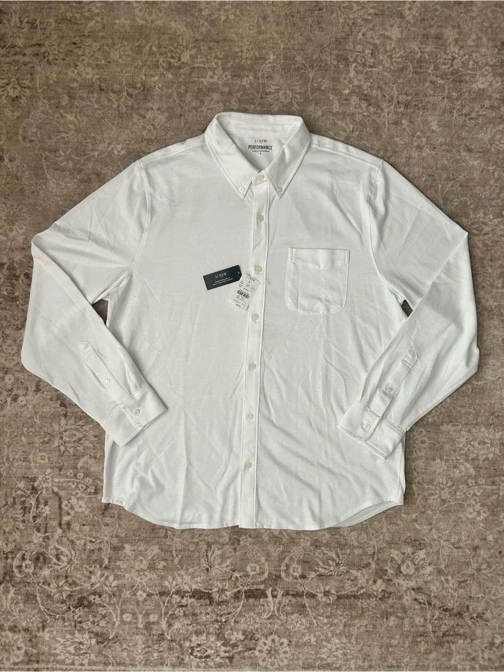 J. Crew White Button-Down Casual Shirt
